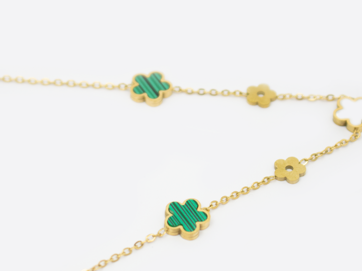 FOUR-LEAF BRACELET | GREEN CLOVER
