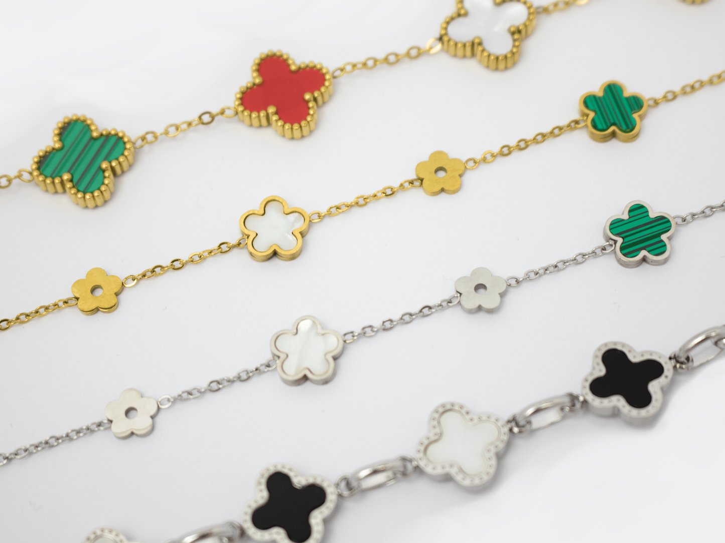 FOUR-LEAF BRACELET | GREEN CLOVER