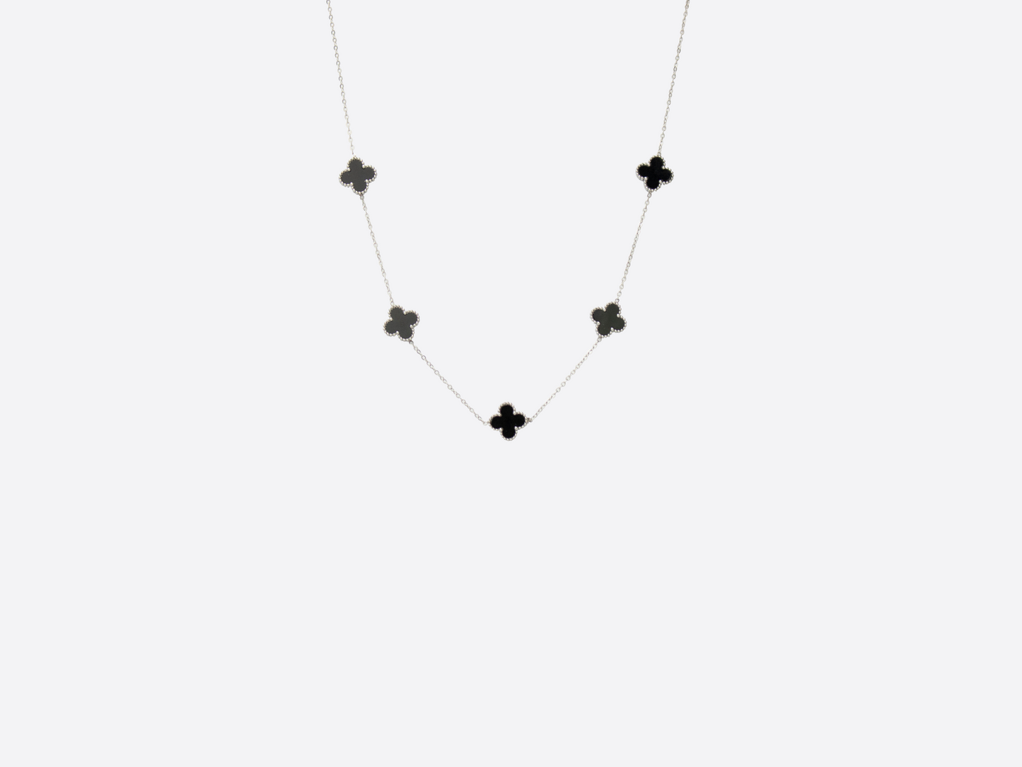FOUR-LEAF NECKLACE | BLACK CLOVER