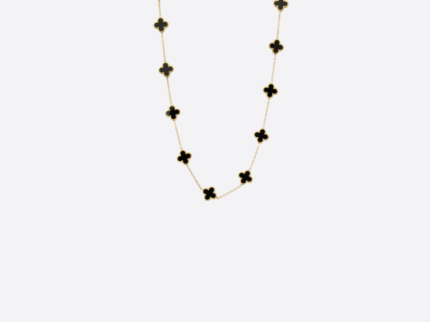 FOUR-LEAF NECKLACE | BLACK CLOVER