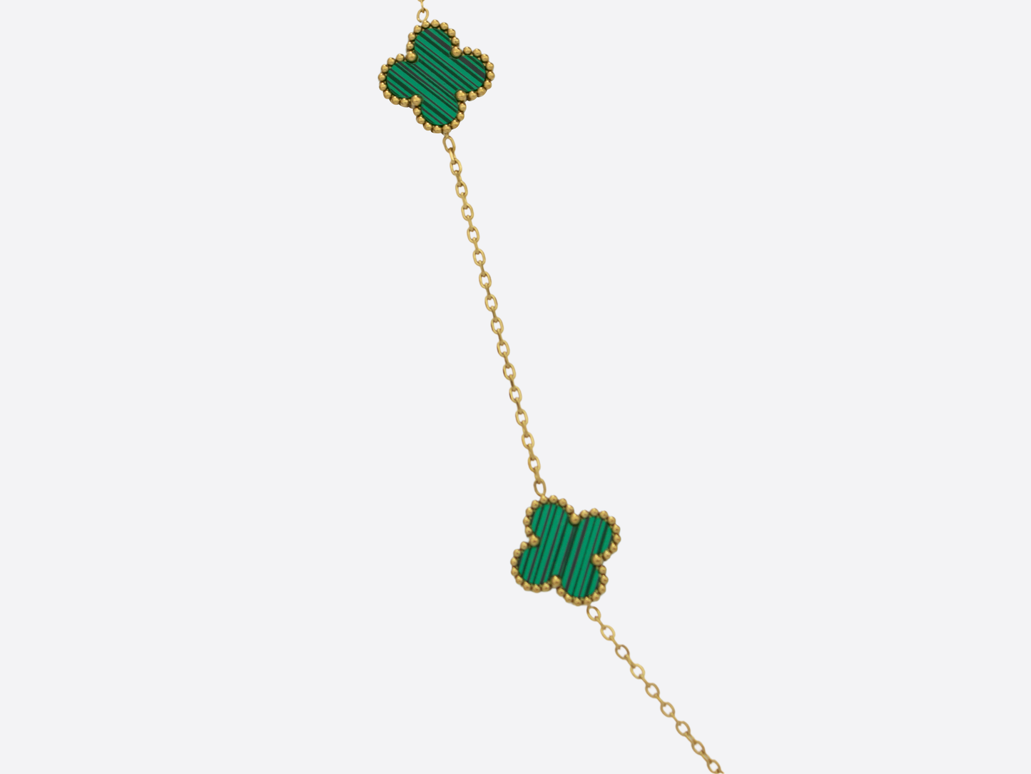 FOUR-LEAF NECKLACE | GREEN CLOVER