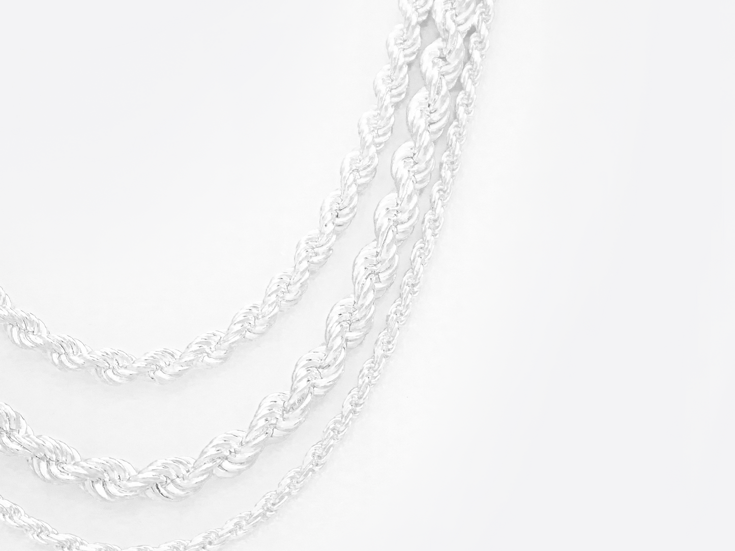 ROPE CHAIN 925 SILVER 4-7 MM