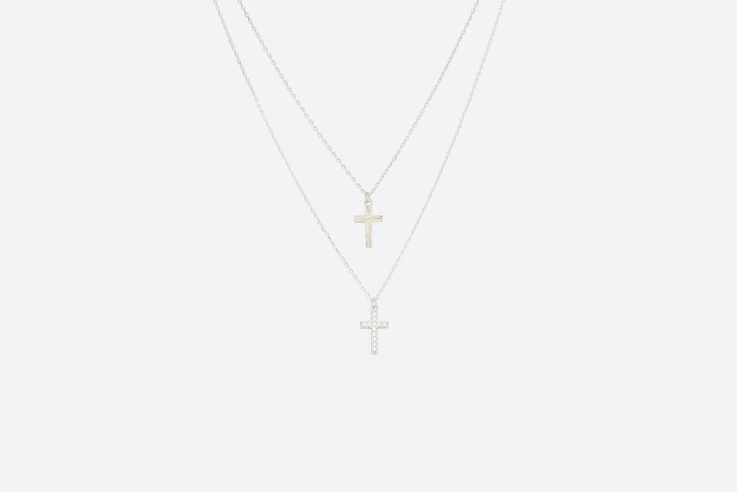 MINI CROSS DOUBLE SIDED | 925 SILVER NECKLACE