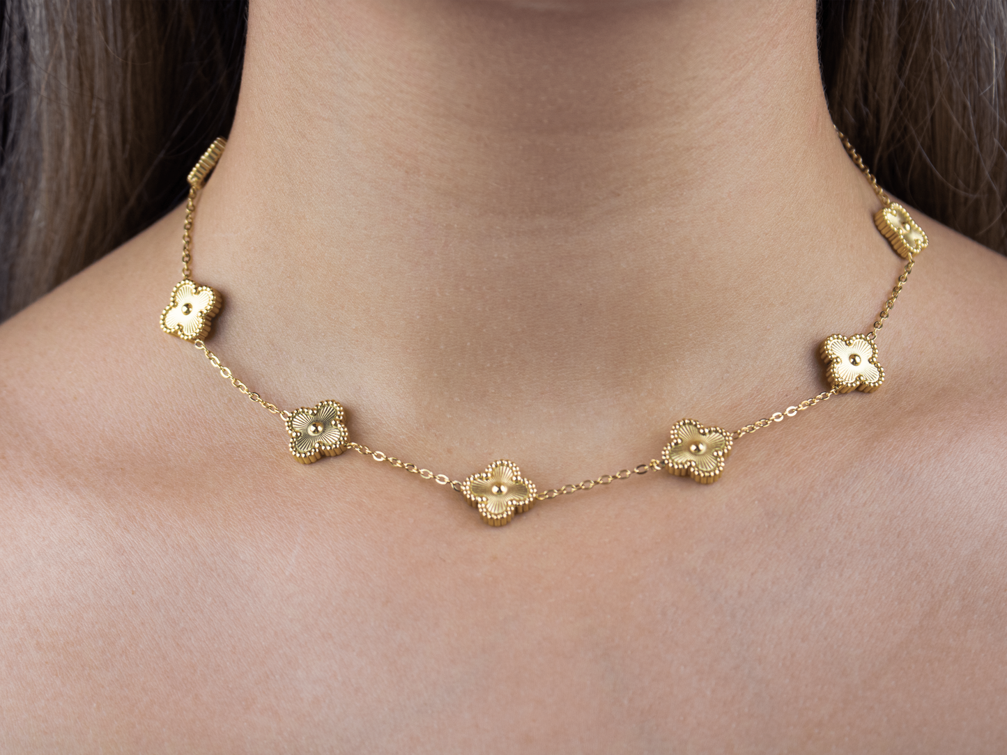FOUR-LEAF NECKLACE | SUNFLOWER