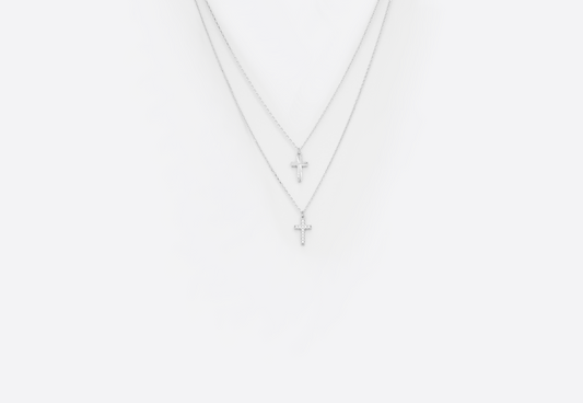 MINI CROSS DOUBLE SIDED 925 silver