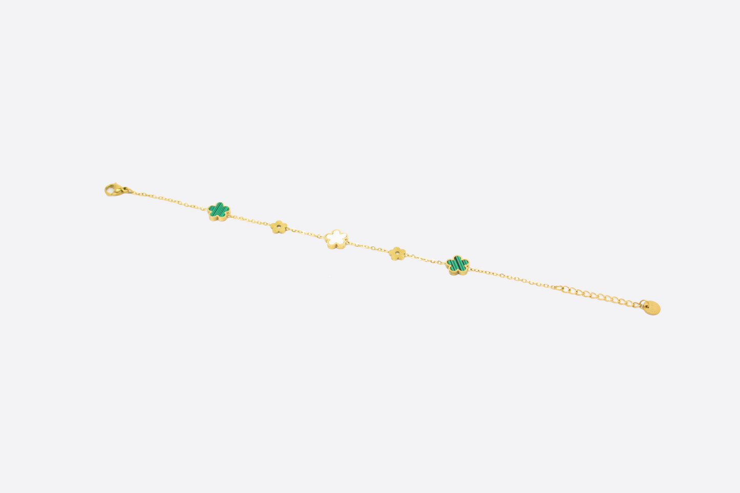 FOUR-LEAF: GREEN CLOVER BRACELET