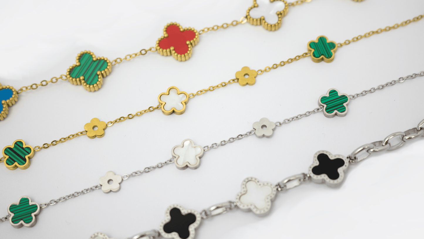 FOUR-LEAF: GREEN CLOVER BRACELET