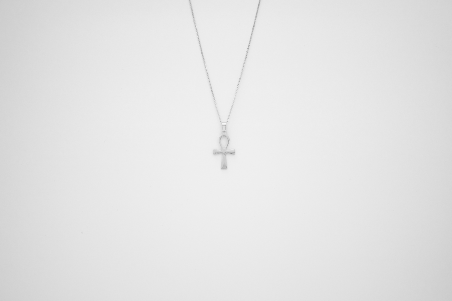 ANKH SYMBOL SILVER STAINLESS STEEL CHAIN