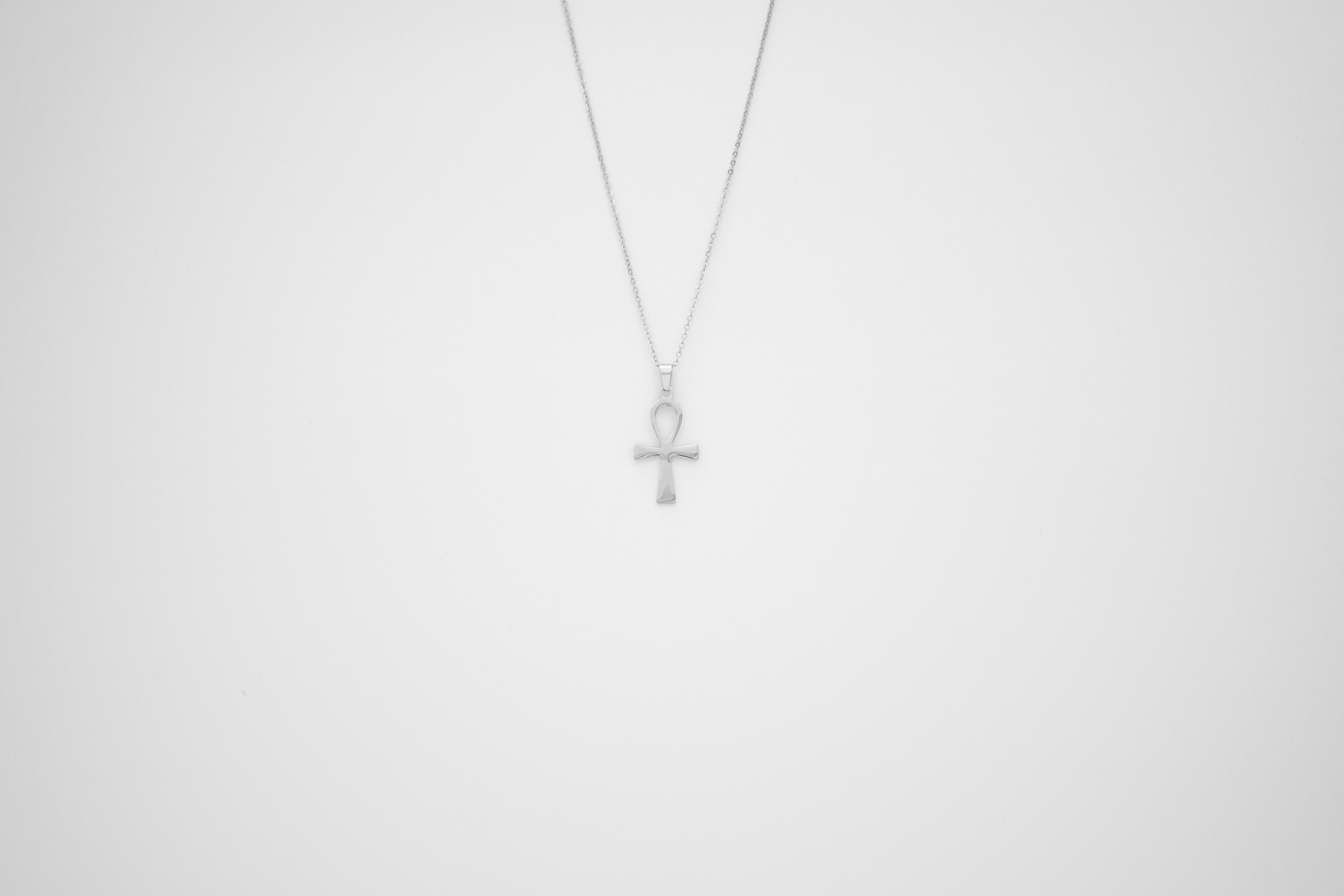 ANKH SYMBOL SILVER STAINLESS STEEL CHAIN