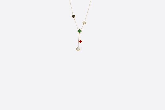 MULTI COLORED FOUR-LEAF NECKLACE
