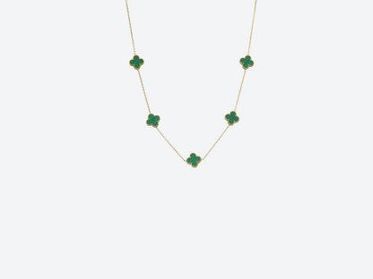 FOUR-LEAF NECKLACE | GREEN CLOVER
