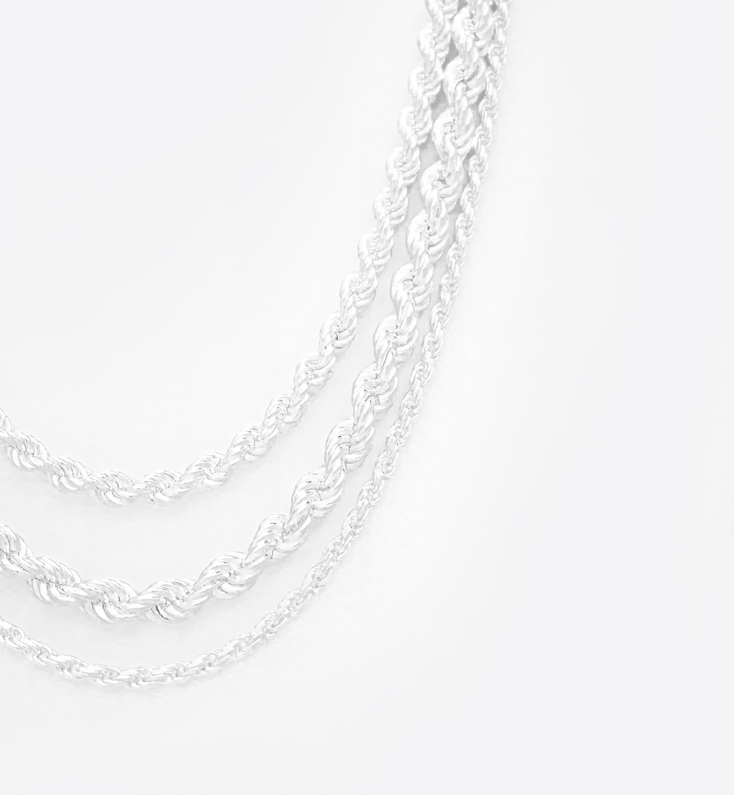 ROPE CHAIN 925 SILVER 2-7MM