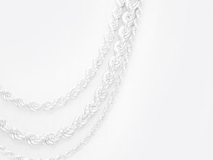 ROPE CHAIN 925 SILVER 4-7 MM