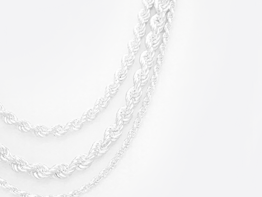 ROPE CHAIN 925 SILVER 4-7 MM