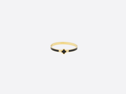 FOUR-LEAF BRACELET | GOLD BLACK