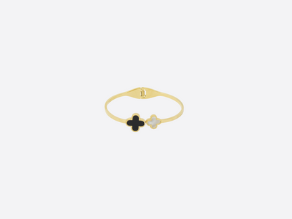 FOUR-LEAF  BRACELET | BLACK WHITE