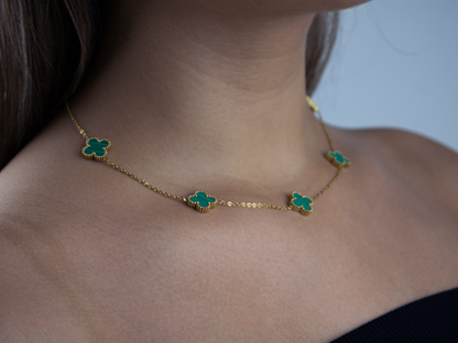 FOUR-LEAF NECKLACE | GREEN CLOVER