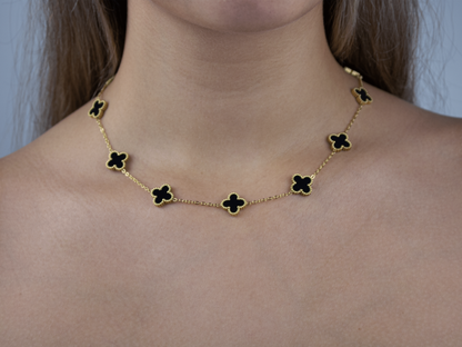 FOUR-LEAF NECKLACE |  BLACK CLOVER