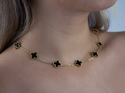 FOUR-LEAF NECKLACE |  BLACK CLOVER