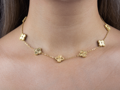 FOUR-LEAF NECKLACE | SUNFLOWER