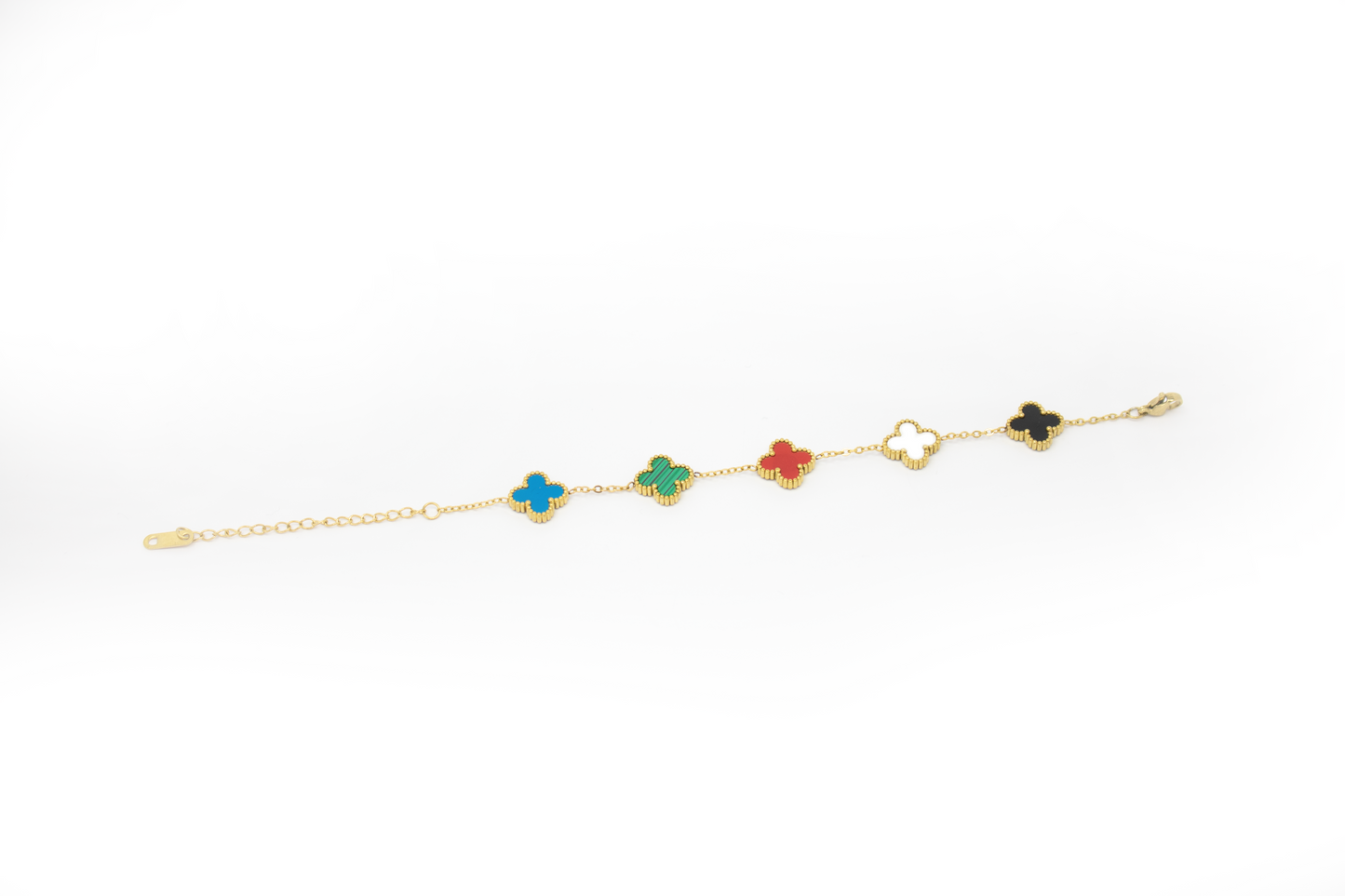 FOUR-LEAF CLOVER MULTI COLORED BRACELET
