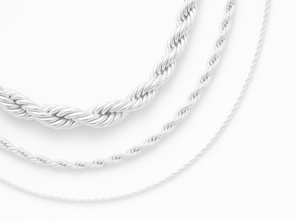 ROPE CHAIN 925 SILVER |  2-7MM
